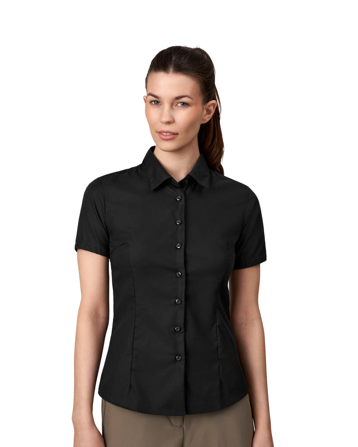 SEVEN SEAS Fine Twill | modern | manica corta | donna - Nero
