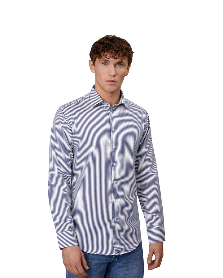 SEVEN SEAS Fine Twill Cadet | slim - Blu navy