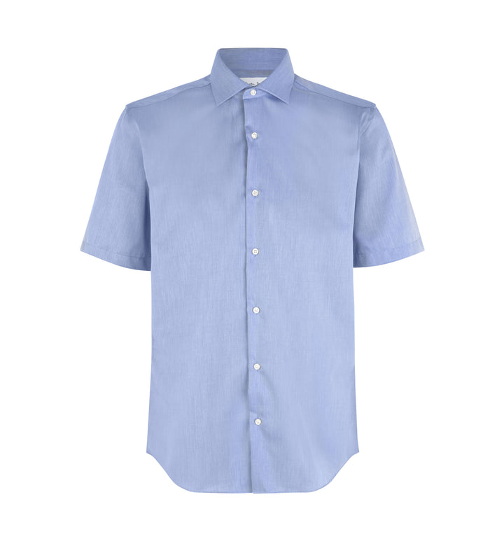 SEVEN SEAS Fine Twill | modern | manica corta - Azzurro