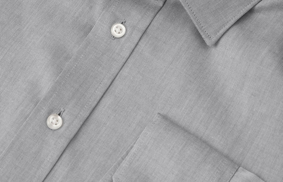 SEVEN SEAS Fine Twill | slim - Grigio argento