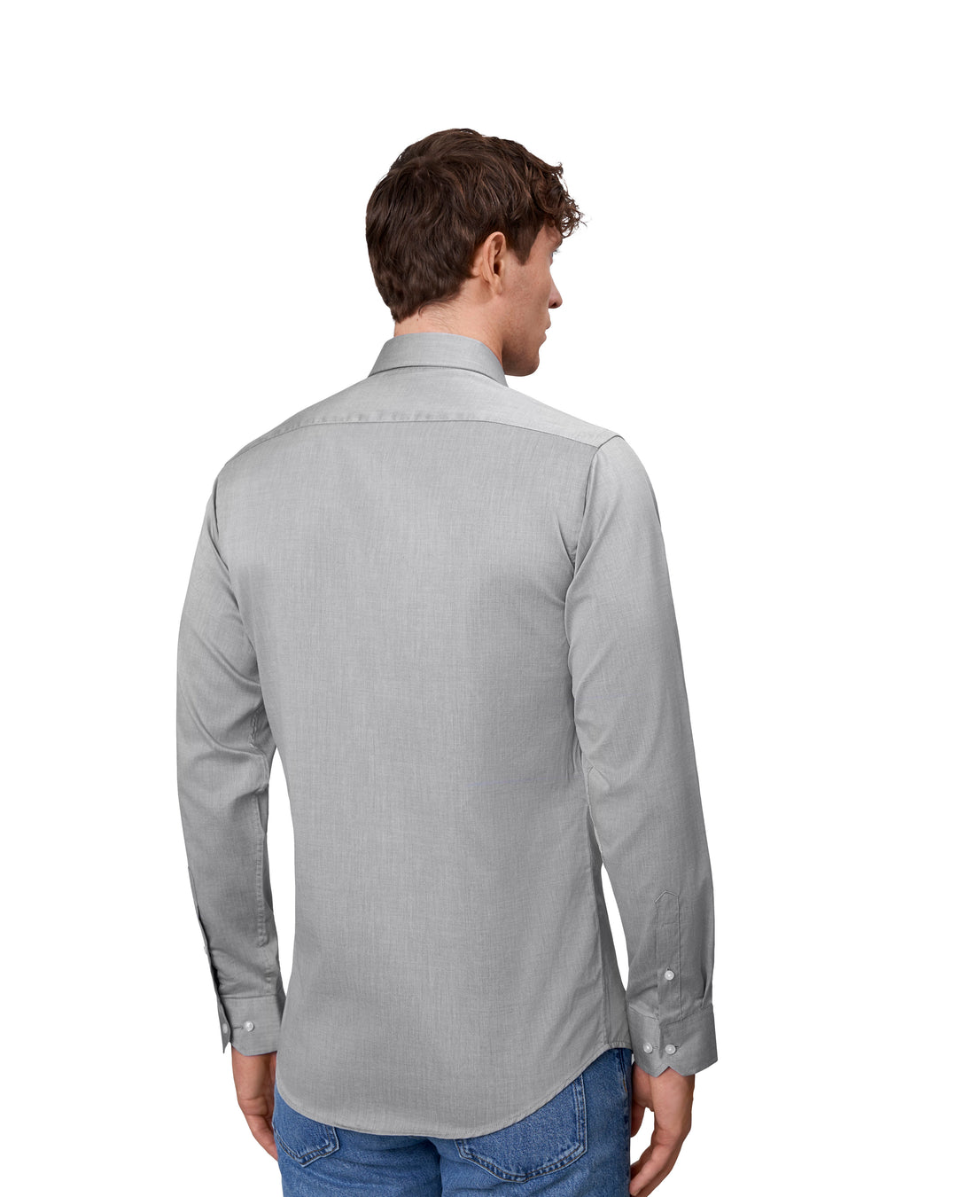 SEVEN SEAS Fine Twill | slim - Grigio argento