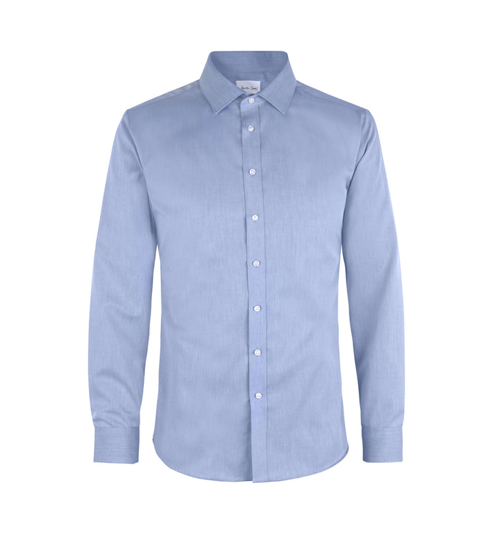 SEVEN SEAS Fine Twill | slim - Azzurro