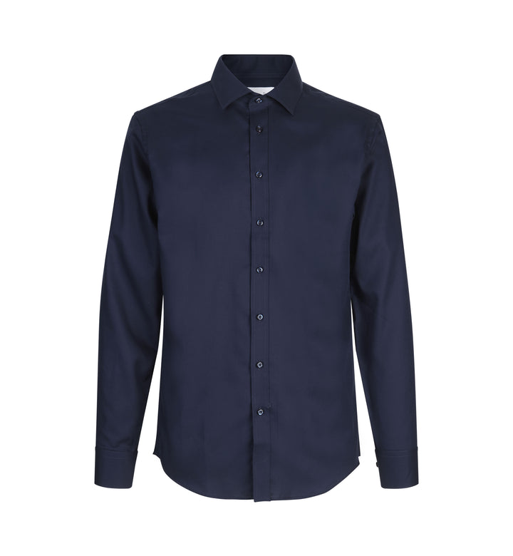 SEVEN SEAS Fine Twill | slim - Blu navy