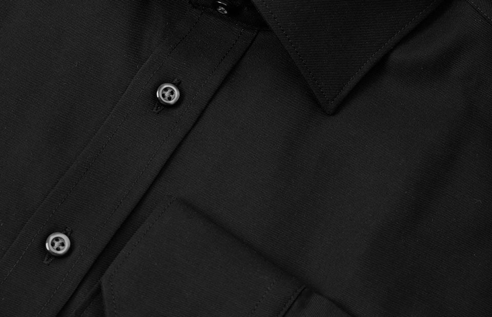 SEVEN SEAS Fine Twill | slim - Nero