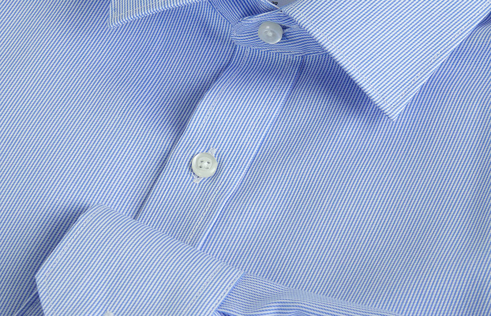 SEVEN SEAS Fine Twill California | slim - Azzurro