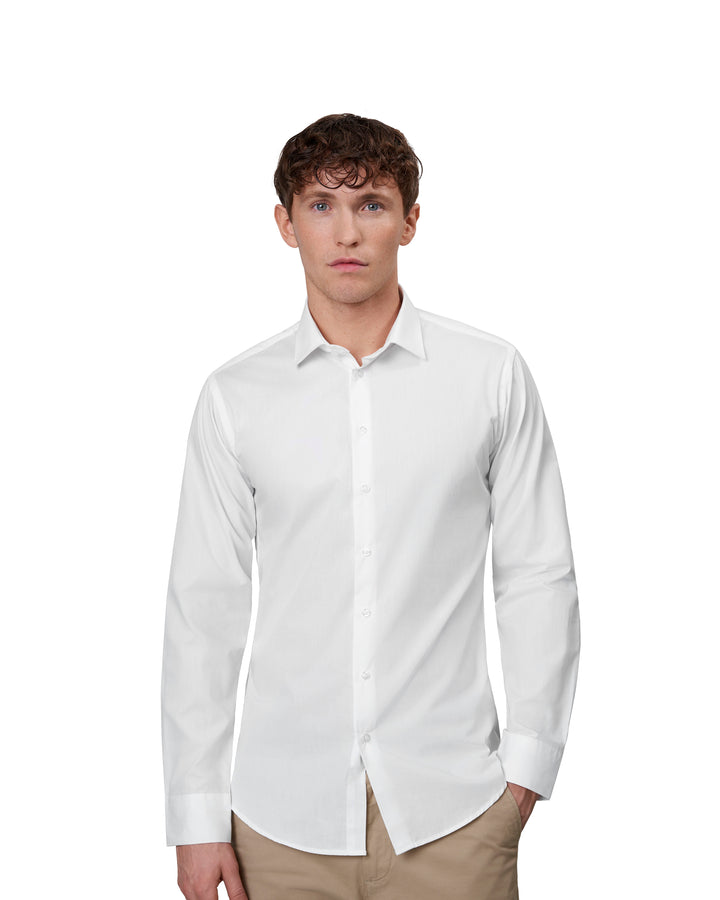 SEVEN SEAS Poplin | slim - Bianco