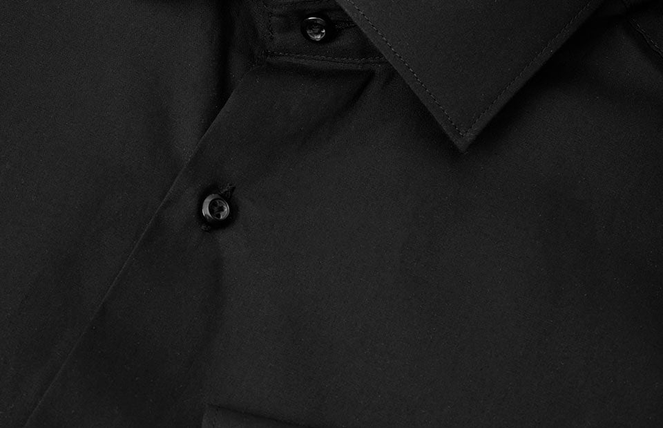 SEVEN SEAS Poplin | slim - Nero