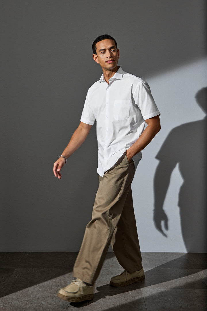 SEVEN SEAS Poplin | modern | manica corta - Bianco