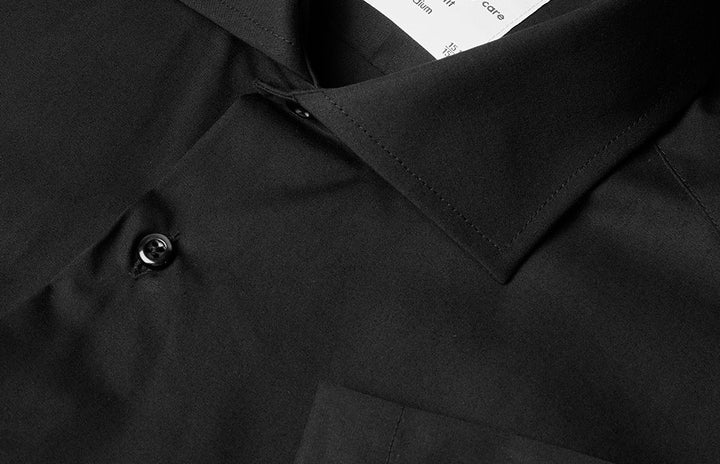 SEVEN SEAS Poplin | modern | manica corta - Nero