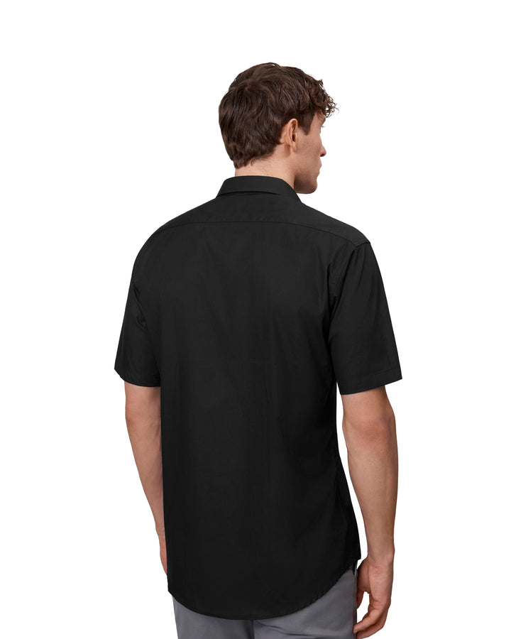 SEVEN SEAS Poplin | modern | manica corta - Nero