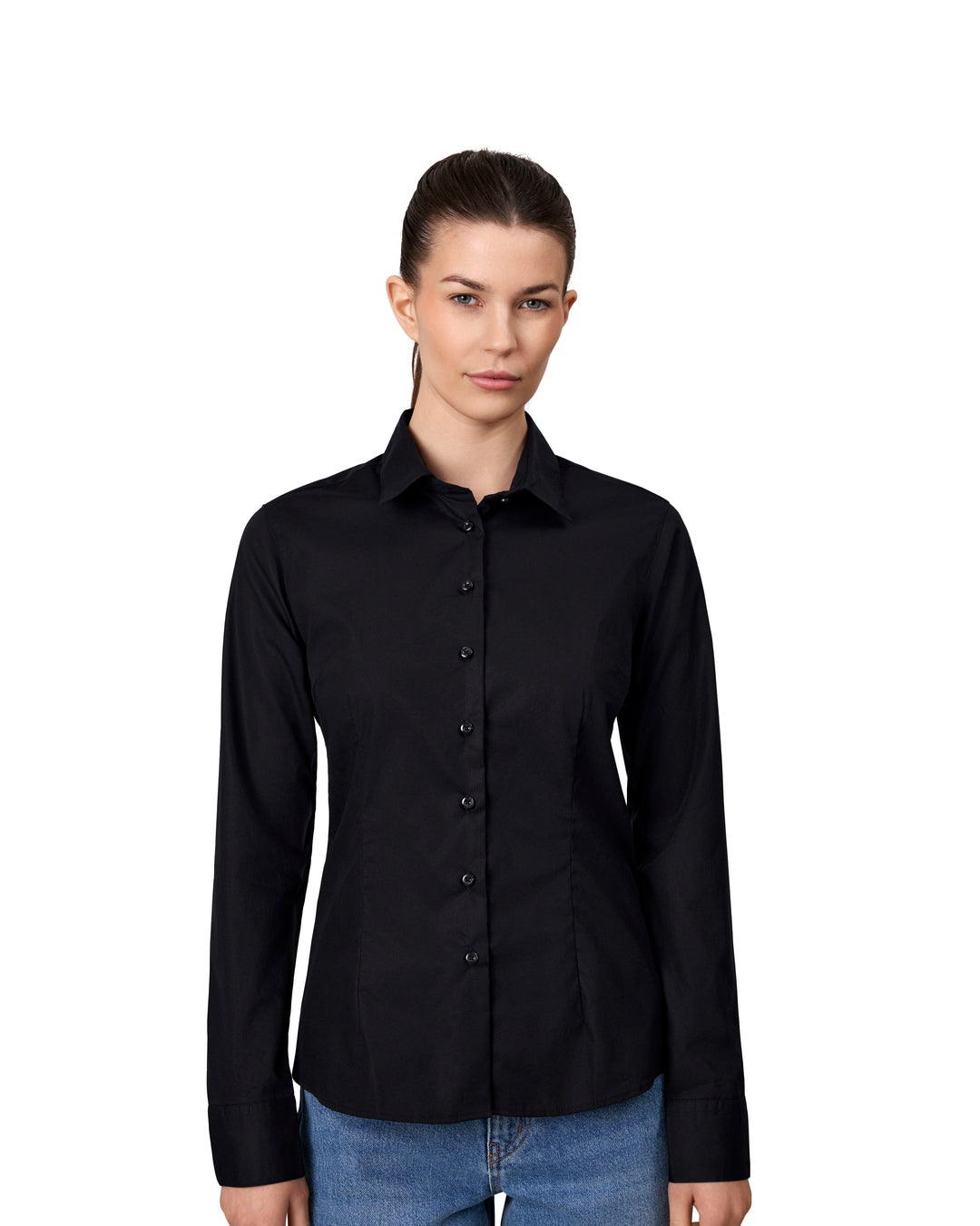 SEVEN SEAS Poplin | modern | donna - Nero
