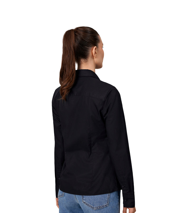 SEVEN SEAS Poplin | modern | donna - Nero
