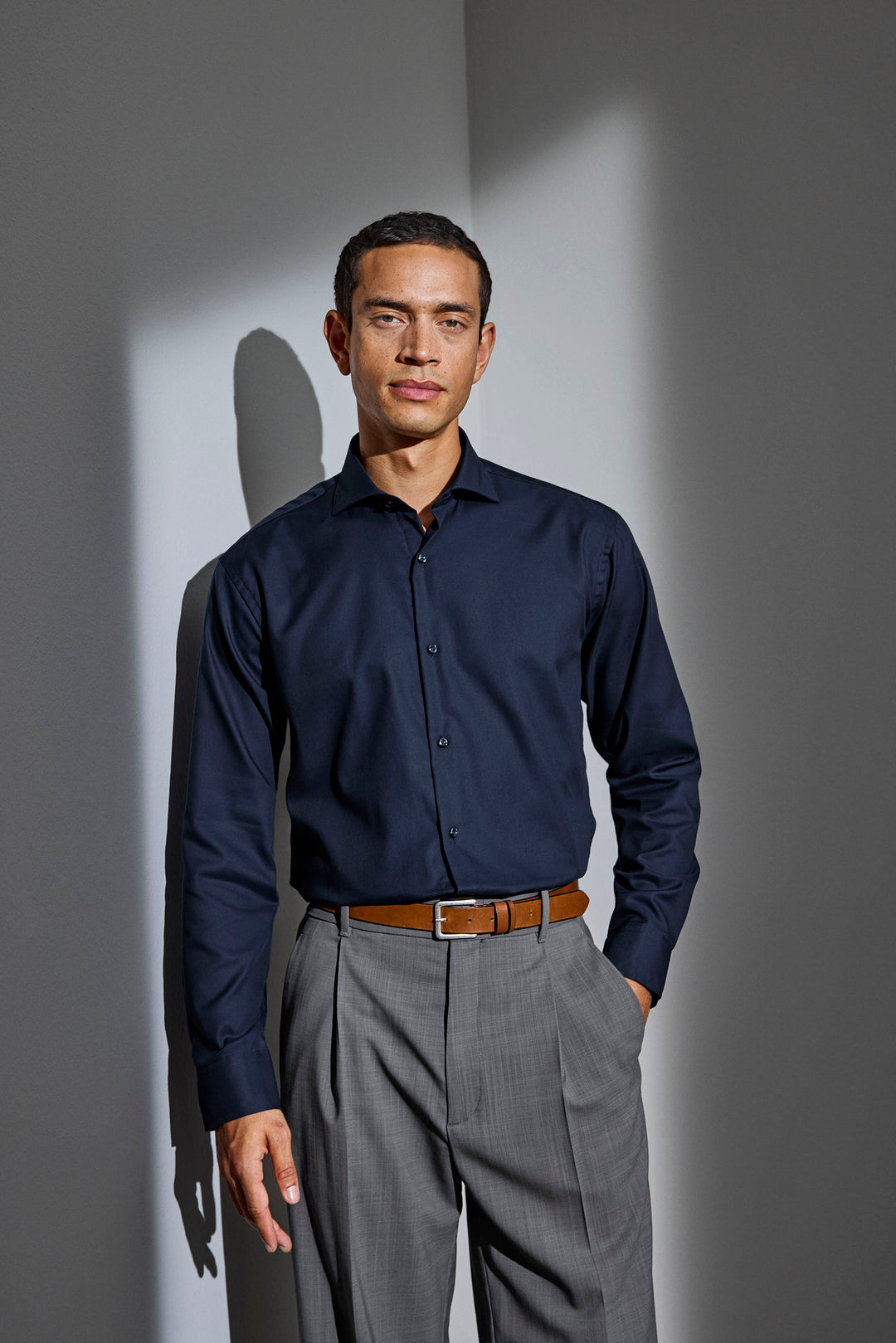 SEVEN SEAS Fine Twill | modern - Blu navy
