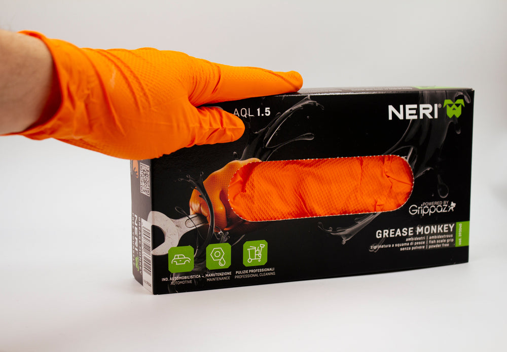 Guanto in nitrile GREASE MONKEY ORANGE - CARCOS GROUP