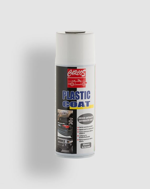 PLASTIC COAT SPRAY - Grigio Scuro - Vernice spray per paraurti e ritocchi CARCOS GROUP